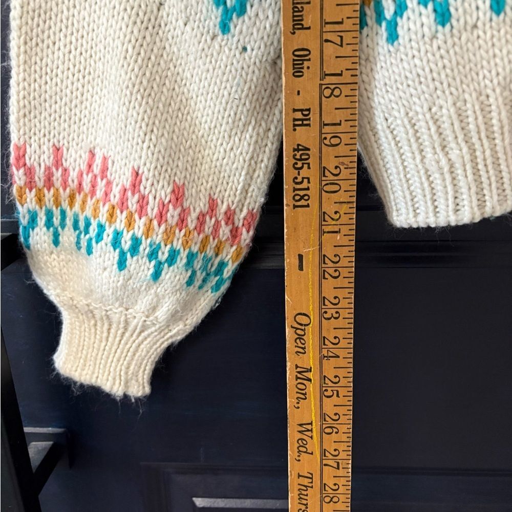 Rock & Roll | Southwestern Motif Cowboy Fringe Knit Sweater Oversized Small - Picture 7 of 8